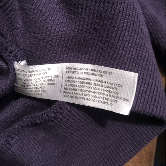 US Polo Assn Mens Large Navy Blue 1/4 Zip Sweater L/S Leather Zipper Pull - Picture 6 of 6